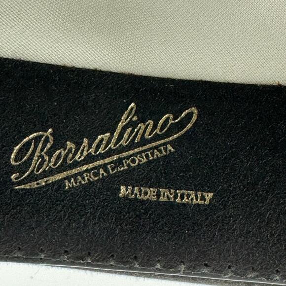 Borsalino Linea Augusta Italy Black Fur Felt Fedora Hat 57 7 1/8 Worth & Worth - Picture 11 of 16